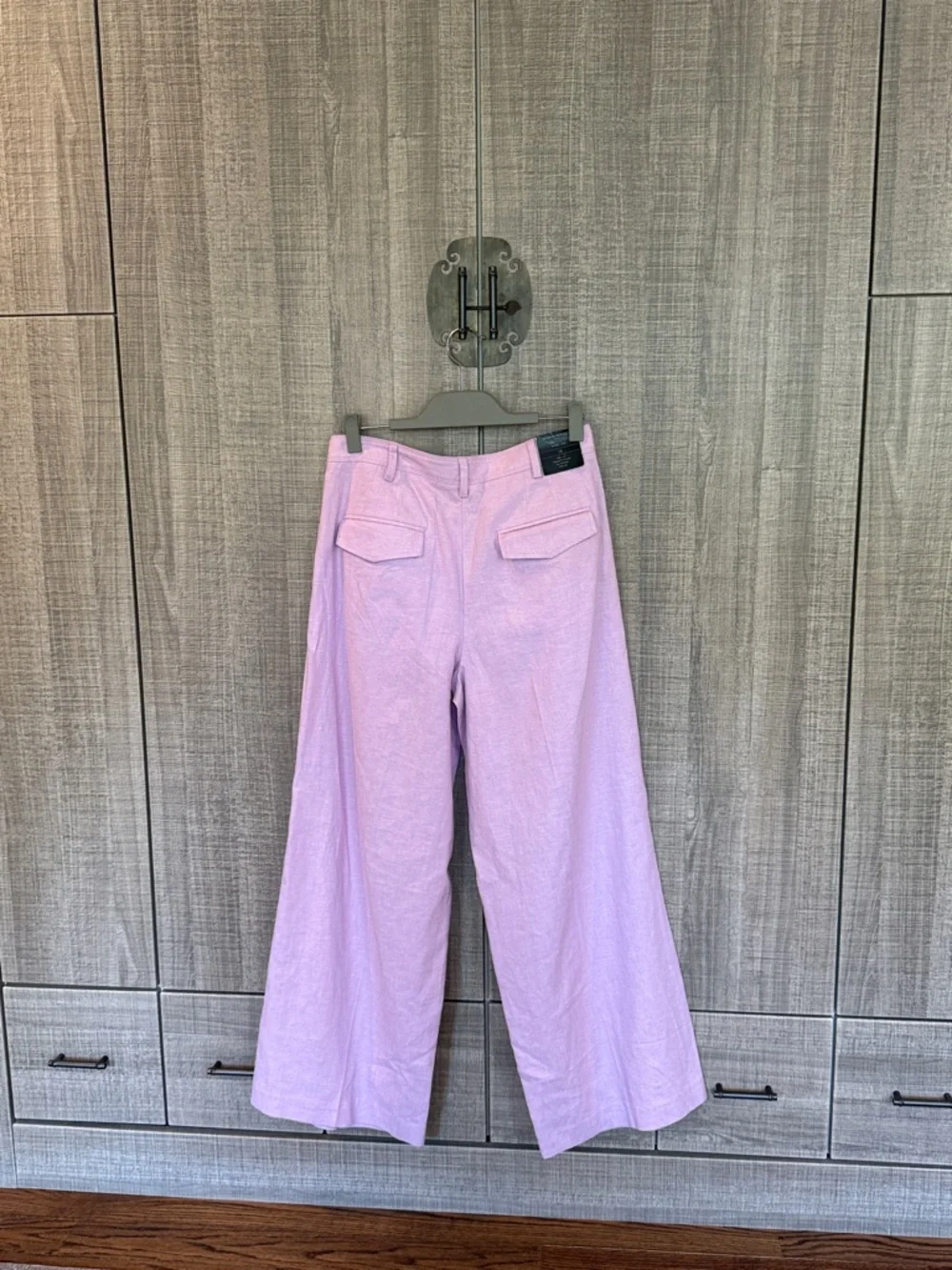 Banana Republic Linen Blend Wide Leg Pleated Trousers